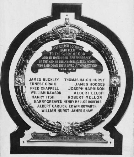 Hadfield Primitive Methodist Church and School Memorial