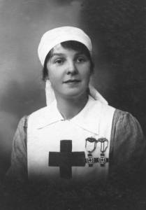 Mabel as a Red Cross V.A.D. nurse