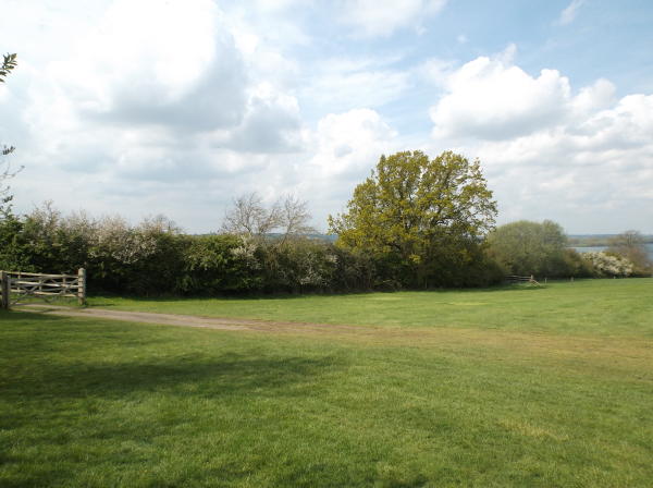 View from lower field
