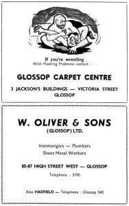 Glossop Carpet Centre and Oliver's advertisements