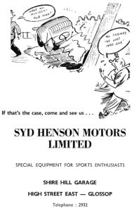 Syd Henson Motors advertisement