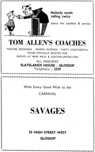 Tom Allen's Coaches and Savages advertisements
