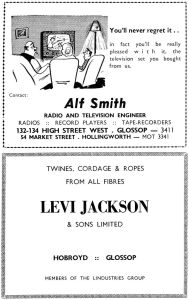 Alf Smith and Levi Jackson advertisements