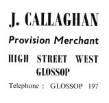 Callaghan's advertisement