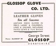 Glossop Glove Company advertisement