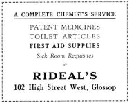 Rideal's advertisement