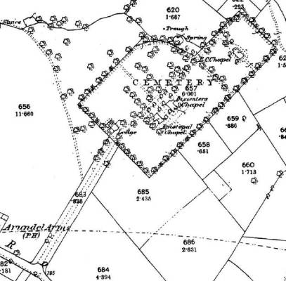 Cemetery map 1879