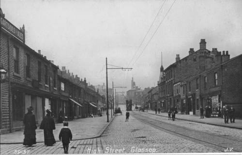 Looking eastward up High Street West ca 1910