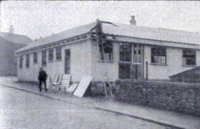 Hadfield Nursery School under construction in January 1939