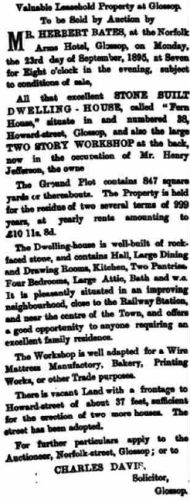Fern House, Glossop-dale Chronicle and North Derbyshire Reporter 13 September 1895