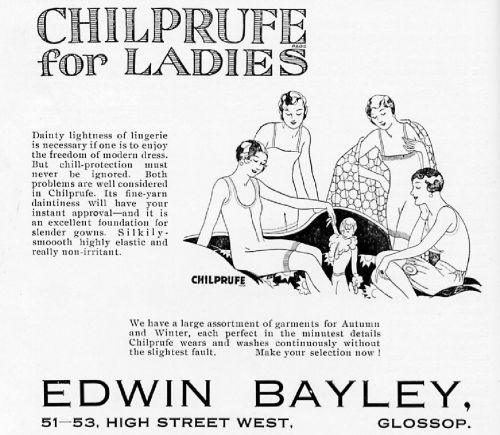 Advertisement for Edwin Bayley 1928