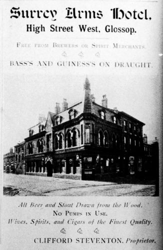 Advertisement for the Surrey Arms ca 1910
