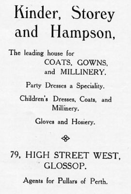 Advertisement for Kinder, Storey & Hampson 1928