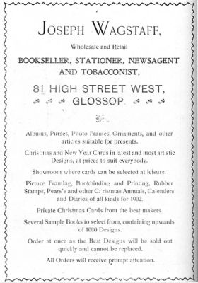 Advertisement for Joseph Wagstaff 1901
