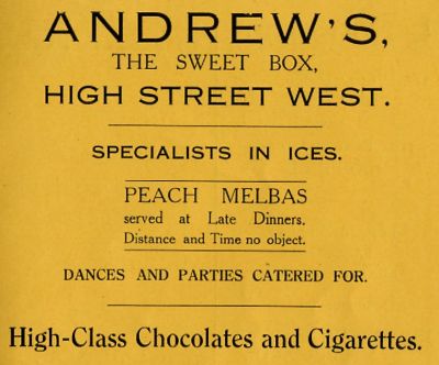 Advertisement for Andrew's 1927