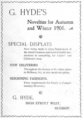 Advertisement for George Hyde's 1901