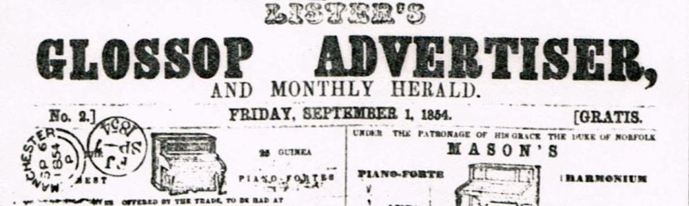 Lister's Glossop Advertiser and Monthly Herald masthead