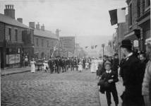 St Andrew's Church procession in Station Road, c 1900