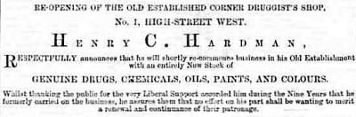 Advertisement in the Glossop Chronicle of 16 September 1871