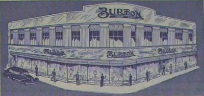 Drawing of the new Burton's store, 18 March 1938
