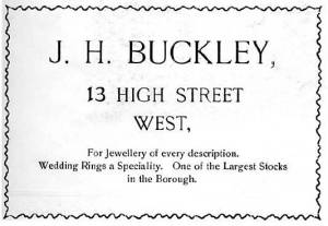 James Buckley's advertisement in the Whitfield Church bazaar programme 1901